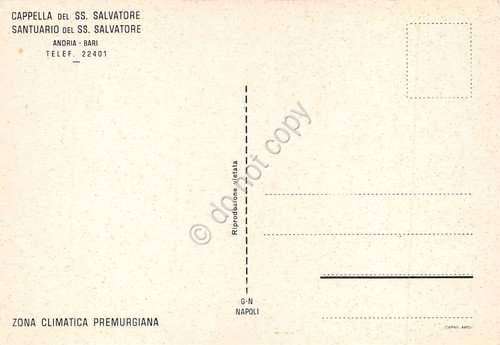 Cartolina Andria Bari Cappella SS Salvatore 2 vedute