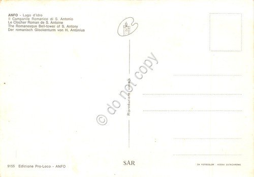 Cartolina Anfo Campanile di S. Antonio e panorama