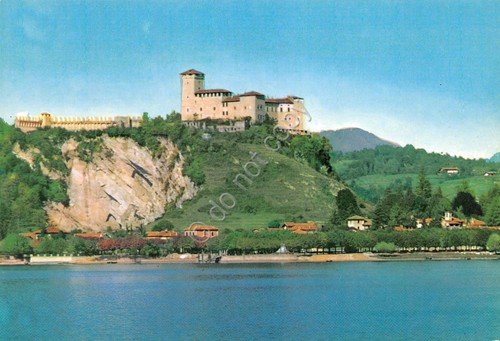 Cartolina Angera Lago Maggiore La Rocca dal lago case in … | Immagine principale