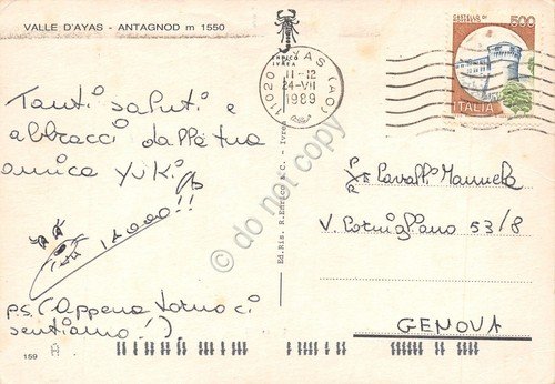 Cartolina Antagnod panorama 1989 (Aosta) | Immagine Gallery 2