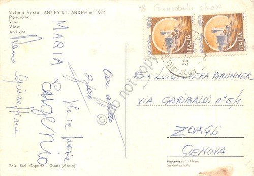 Cartolina Antey St. Andrè panorama e paese | Immagine Gallery 2