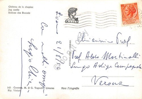 Cartolina Antignano Livorno Castello del Boccale 1956 | Immagine Gallery 2