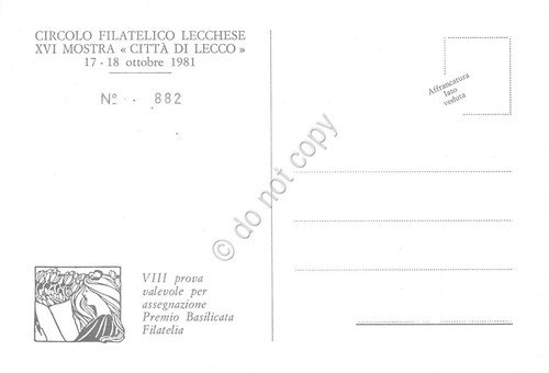 Cartolina Antonio Stoppani FDC Timbro Lecco 1981 n. 882
