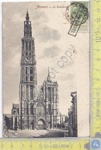 Cartolina Anvers - Cathedrale - Vg Belge Italy- 1908 - … | Immagine principale