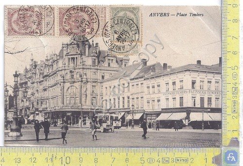 Cartolina Anvers - Place Teniers - Vg Belge Congo - …