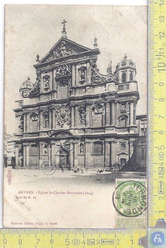 Cartolina Anvers Eglise St Chales Borromee Vg Belge Congo 1908 | Immagine principale