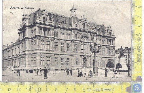 Cartolina Anvers L'Athenee Vg Belge Congo 1908
