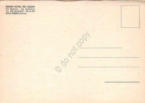 Cartolina Anzio Grand Hotel dei Cesari animata