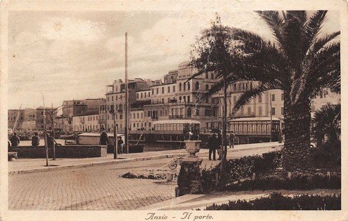 Cartolina Anzio il Porto 1937 (Roma)