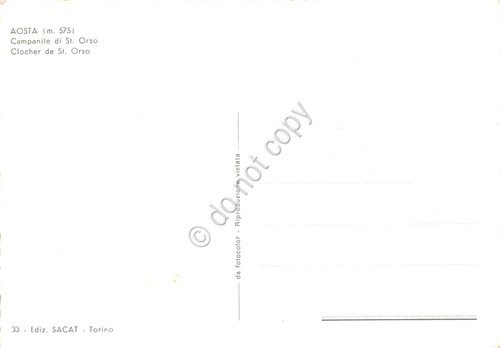 Cartolina Aosta Campanile di S. Orso | Immagine Gallery 2