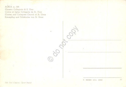 Cartolina Aosta Chiostro Collegiata di S. Orso | Immagine Gallery 2