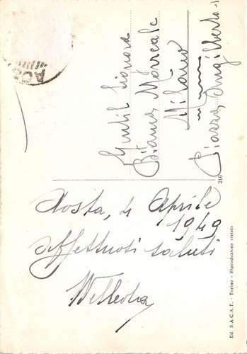 Cartolina Aosta Corso Vittorio Emanuele II 1949 | Immagine Gallery 2