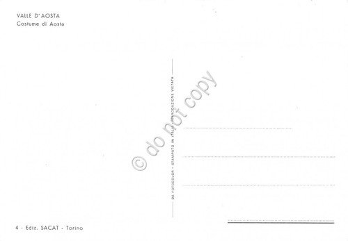 Cartolina Aosta costume tipico donna | Immagine Gallery 2