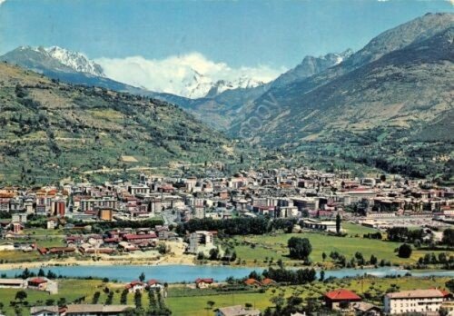 Cartolina Aosta panorama e Gran Combin 1973 | Immagine principale