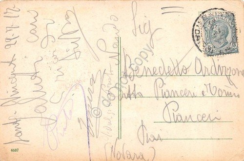 Cartolina Aosta Teatro Romano illustrata 1917