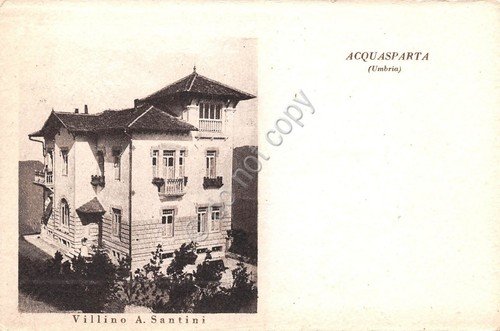 Cartolina Aquasparta Villino Santini | Immagine principale