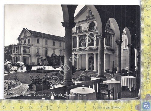 Cartolina Aqui Terme Albergo Antiche Terme - 1955 (Alessandria) | Immagine principale