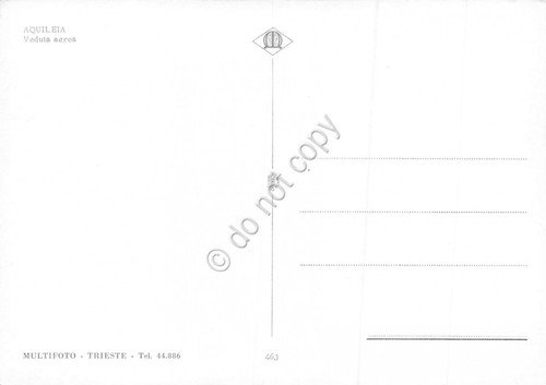 Cartolina Aquileia panorama aereo