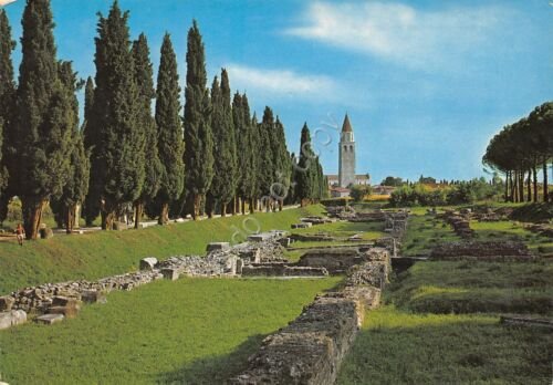 Cartolina Aquileia Porto fluviale romano 1986 (Udine)