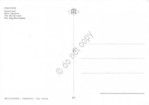 Cartolina Aquileia Sepolcreto (Udine)