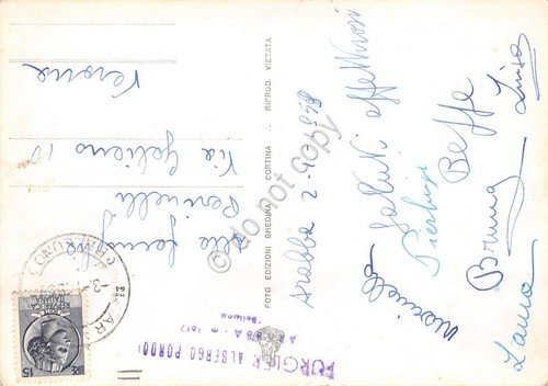 Cartolina Arabba Sasso Cappello Passo Pordoi panorama 1958