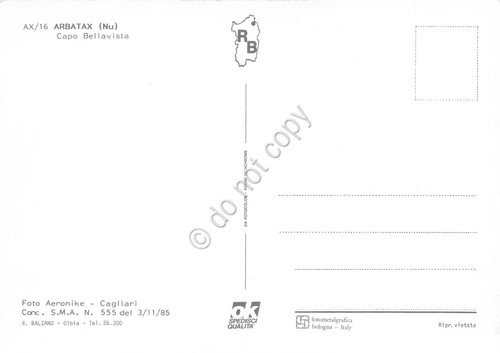 Cartolina Arbatax Capo Bellavista | Immagine Gallery 2