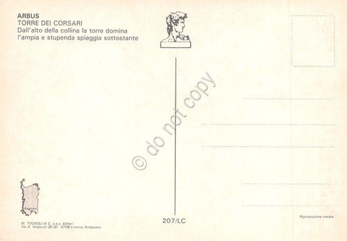 Cartolina Arbus Torre dei Corsari e mare | Immagine Gallery 2