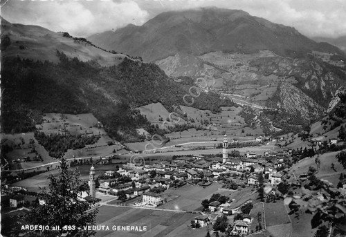 Cartolina Ardesio Panorama dall'alto (Bergamo)