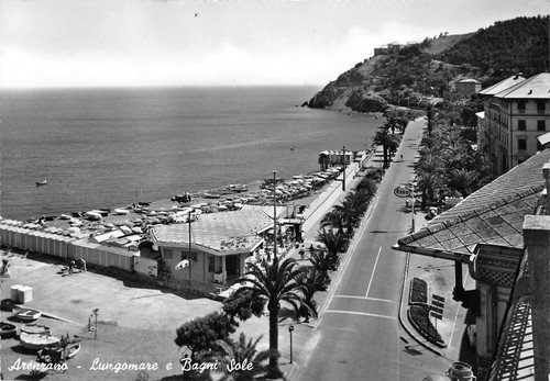 Cartolina Arenzano Lungomare Bagni Sole 1960 | Immagine principale