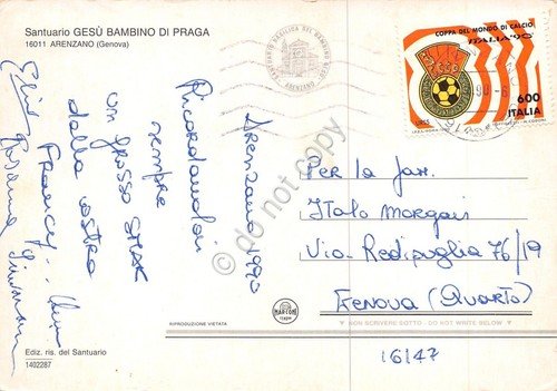 Cartolina Arenzano Santuario Bambino Gesù vedute 1990 (Genova) | Immagine Gallery 2