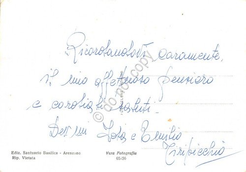 Cartolina Arenzano Santuario Basilica Bambino Praga applicazione stereoscopica | Immagine Gallery 2