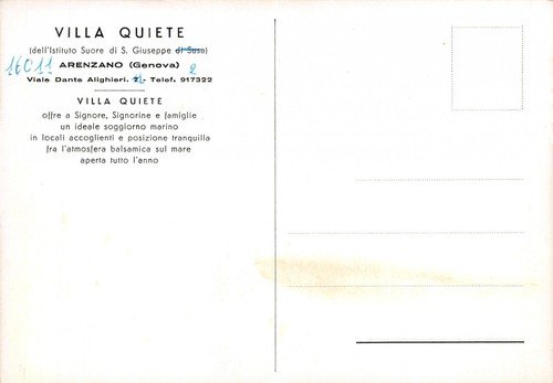 Cartolina Arenzano Villa Quiete