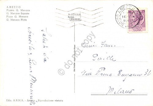 Cartolina Arezzo Piazza Monaco dall'alto | Immagine Gallery 2