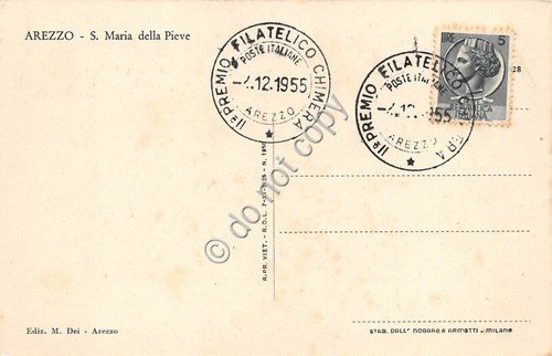 Cartolina Arezzo S. Maria della Pieve 1955 | Immagine Gallery 2