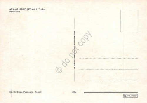 Cartolina Ariano Irpino Panorama e verde anni '80 | Immagine Gallery 2