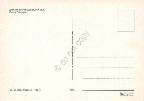 Cartolina Ariano Irpino Piazza Plebiscito animata auto anni '80 | Immagine Gallery 2