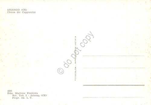 Cartolina Arienzo Chiesa dei Cappuccini animata frate anni '70 | Immagine Gallery 2
