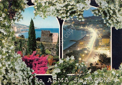 Cartolina Arma di Taggia vista da Bussana e panorama vedute … | Immagine Gallery 1
