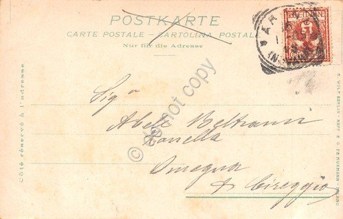 Cartolina Arona Piazza V. Emanuele animata carro 1900 circa | Immagine Gallery 2