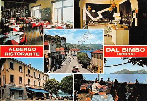 Cartolina Arona Ristorante Dal Bimbo vedutine | Immagine principale