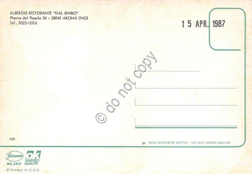 Cartolina Arona Ristorante Dal Bimbo vedutine | Immagine Gallery 2