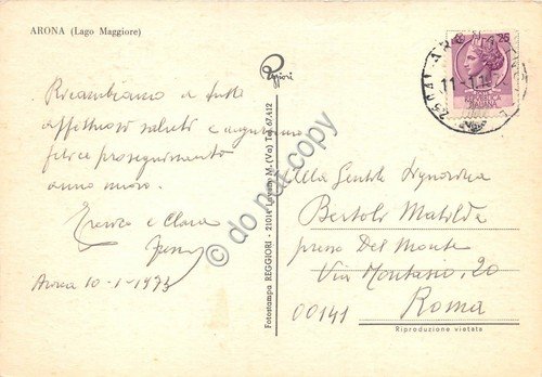 Cartolina Arona una piazza 1973 (Novara) | Immagine Gallery 2