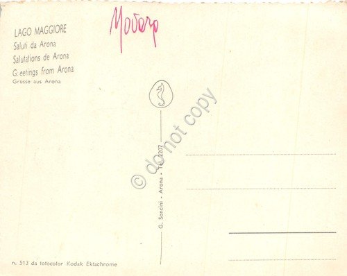 Cartolina Arona vedute varie panorama case campo da tennis | Immagine Gallery 2