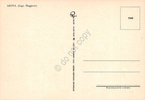 Cartolina Arona via lungolago auto case e lago anni '80 | Immagine Gallery 2