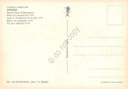 Cartolina Artegna Castello Conti di Savorgnano