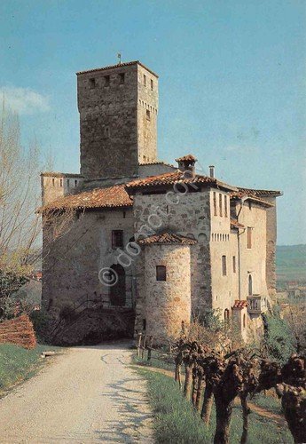 Cartolina Artegna Castello Conti di Savorgnano viale
