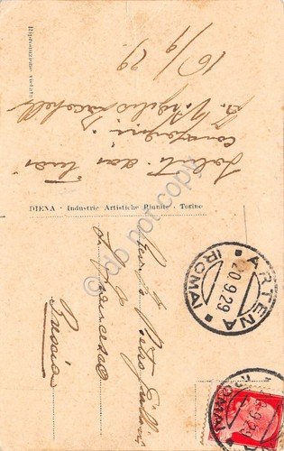 Cartolina Artena Porta Principe Borghese 1929