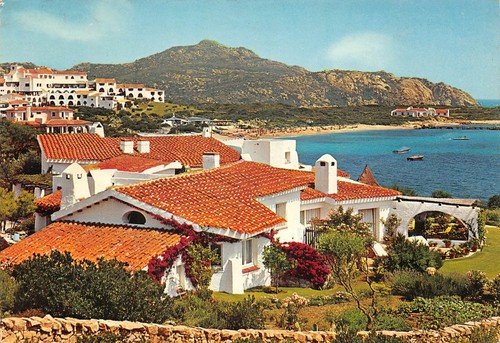 Cartolina Arzachena Romazzino panorama parziale 1981