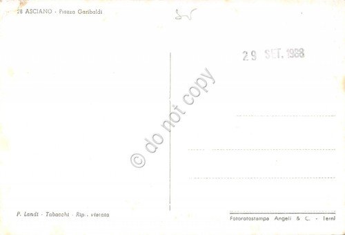 Cartolina Asciano Piazza Garibaldi