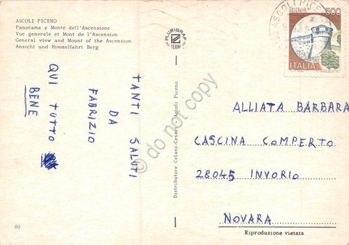 Cartolina Ascoli Piceno Panorama e Monte dell'Ascensione | Immagine Gallery 2